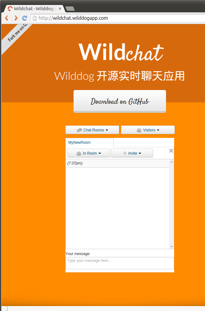  在 Wildchat 演示聊天截图