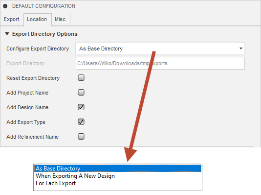 Export Directory