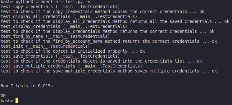 password locker class tests