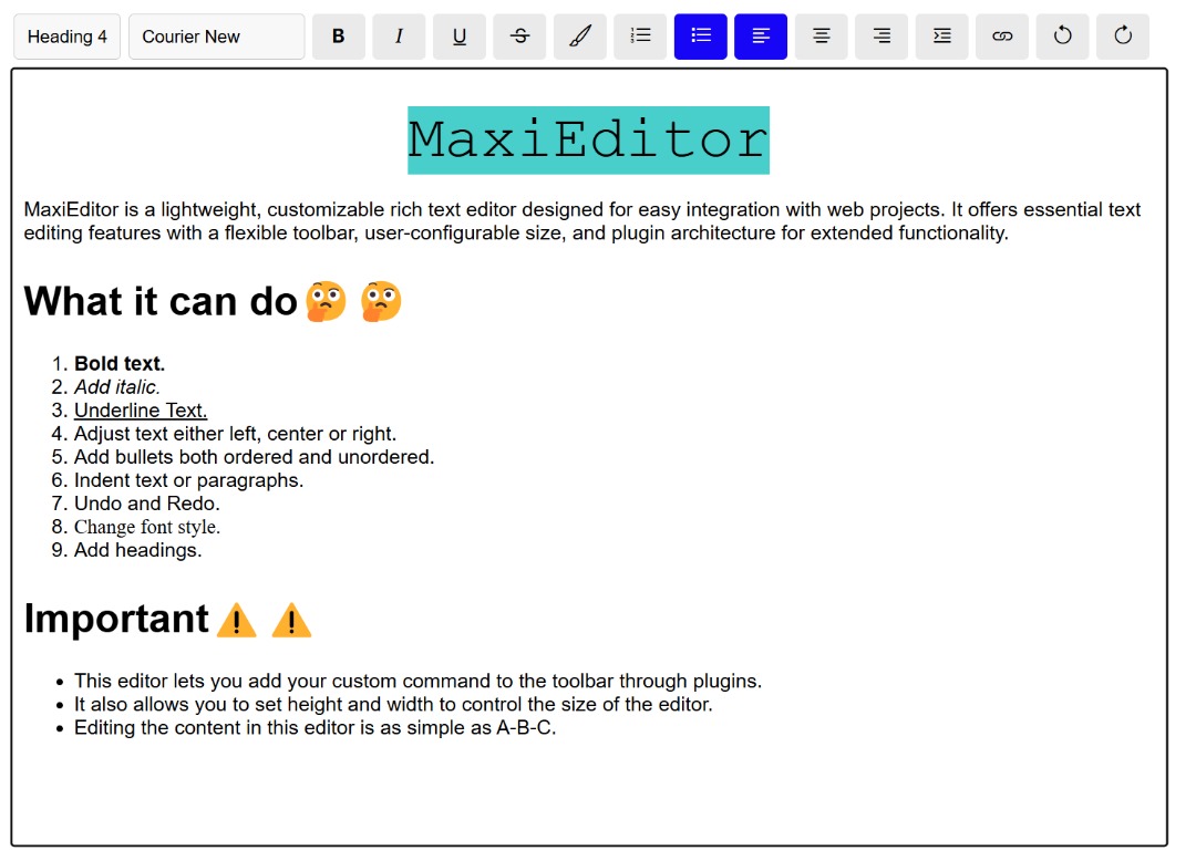 MaxiEditor