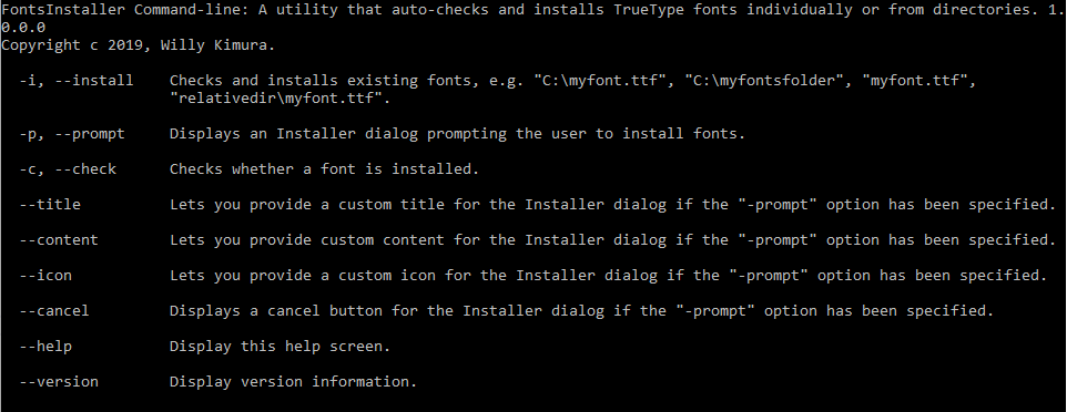 fonts-installer-cmd-help