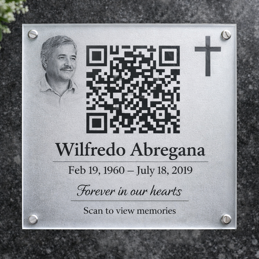 Frosted Acrylic QR Plaque