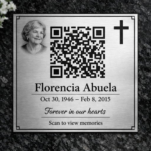 Brushed Metal QR Plaque