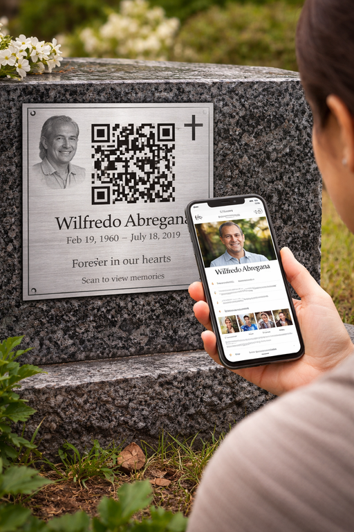 Scanning QR memorial