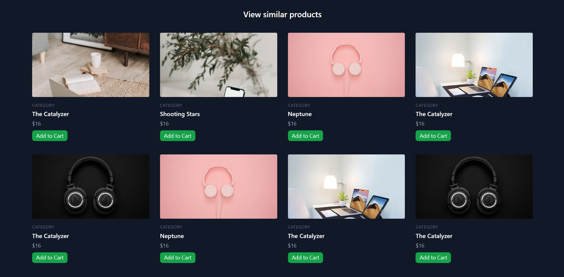 Products page