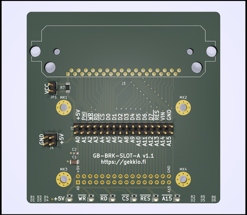 GB-BRK-SLOT-A v1.1 KiCad 3D view