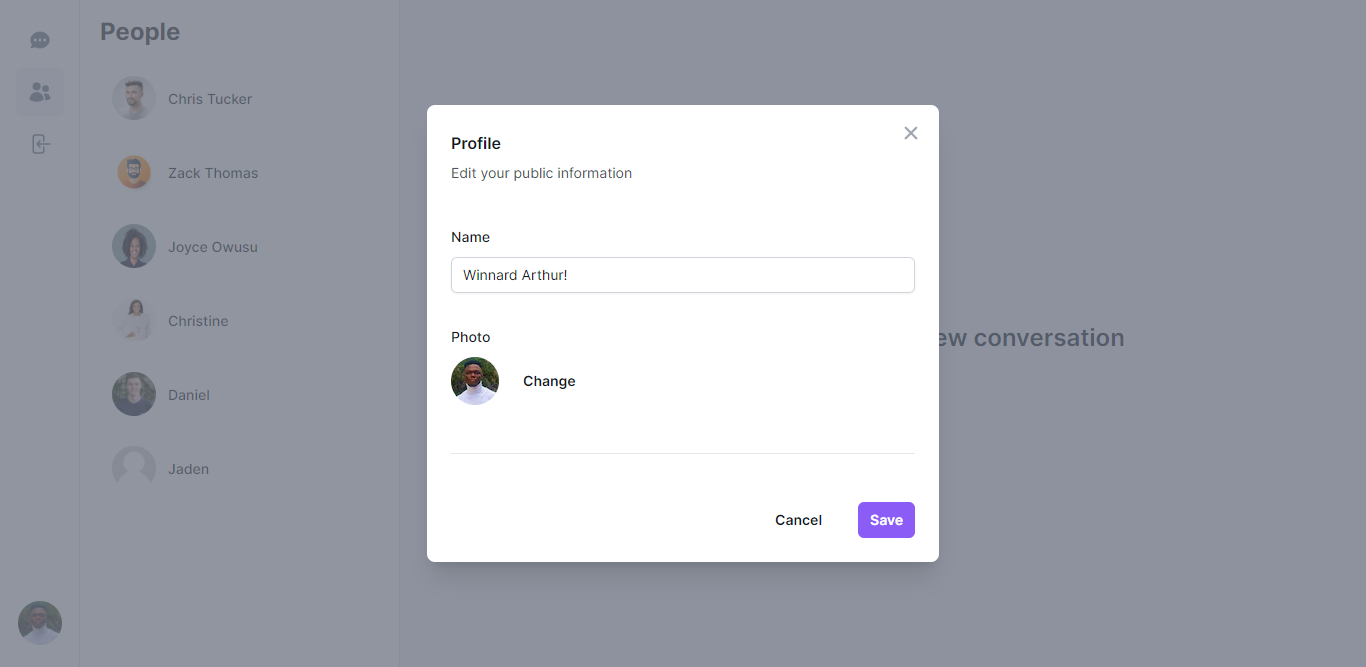 User Profile and Settings
