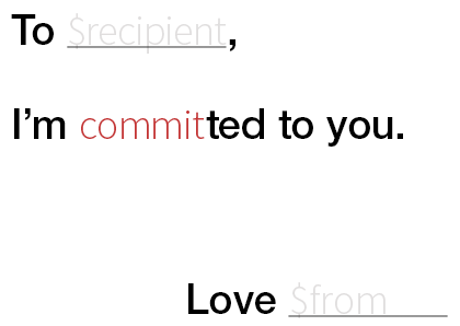 I'm committed to you