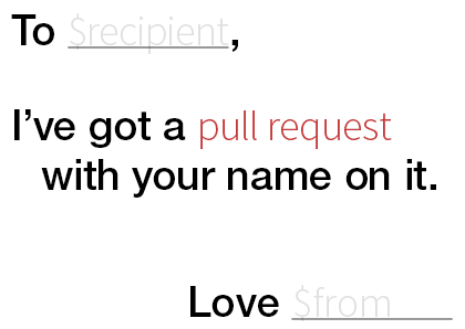 I've got a pull request with your name on it