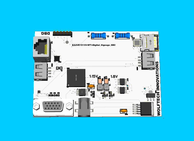 WolfTech digital signage SBC render