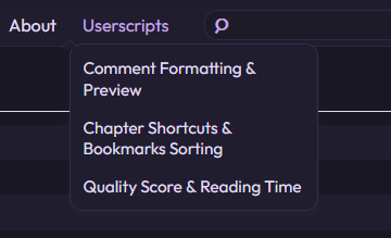 Userscript Menu