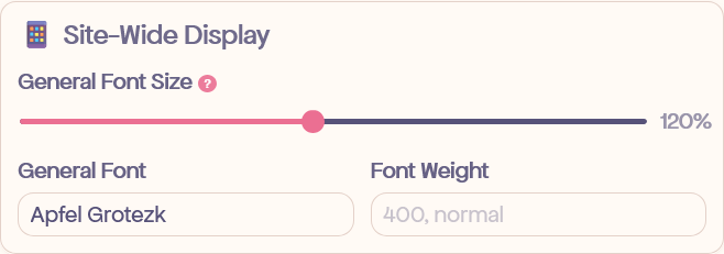 Site-Wide Settings
