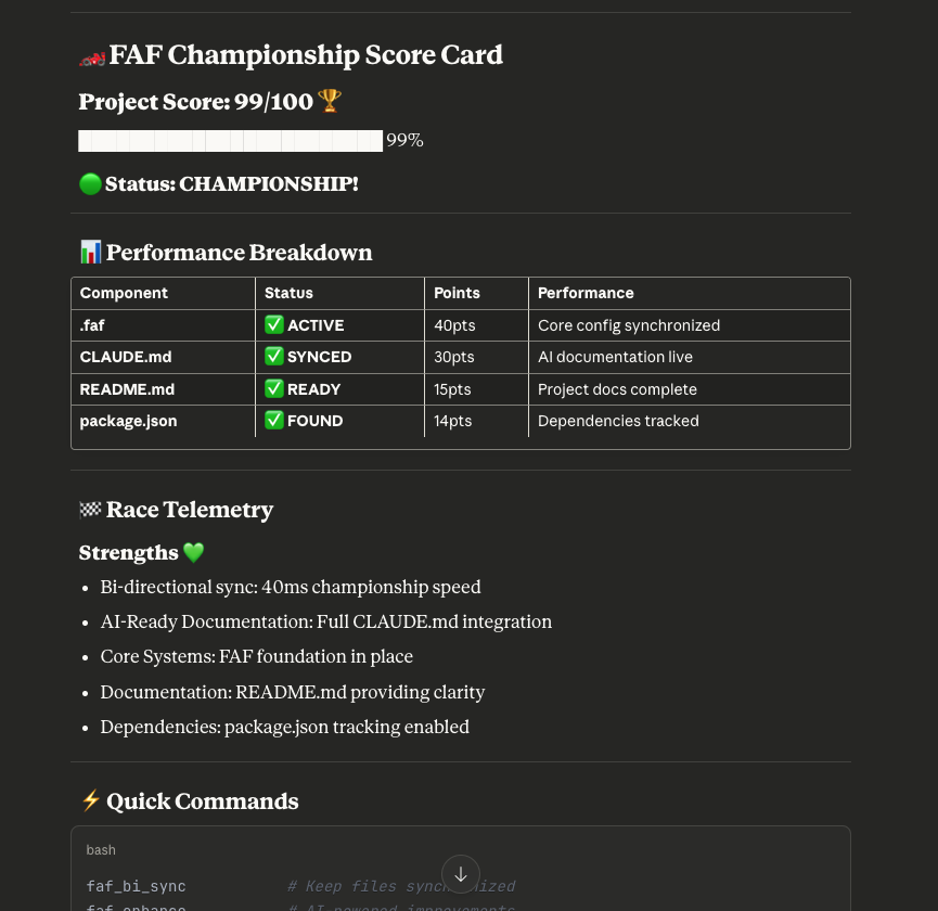 FAF Scoring Dashboard