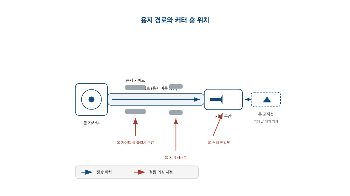 영수증 프린터 용지 걸림·커터 오류 — 원인 5가지와 점검 순서