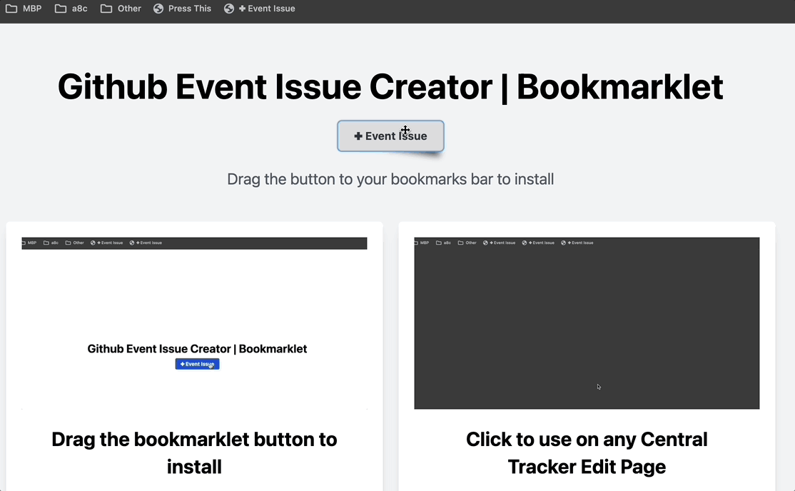 Event Bookmarklet