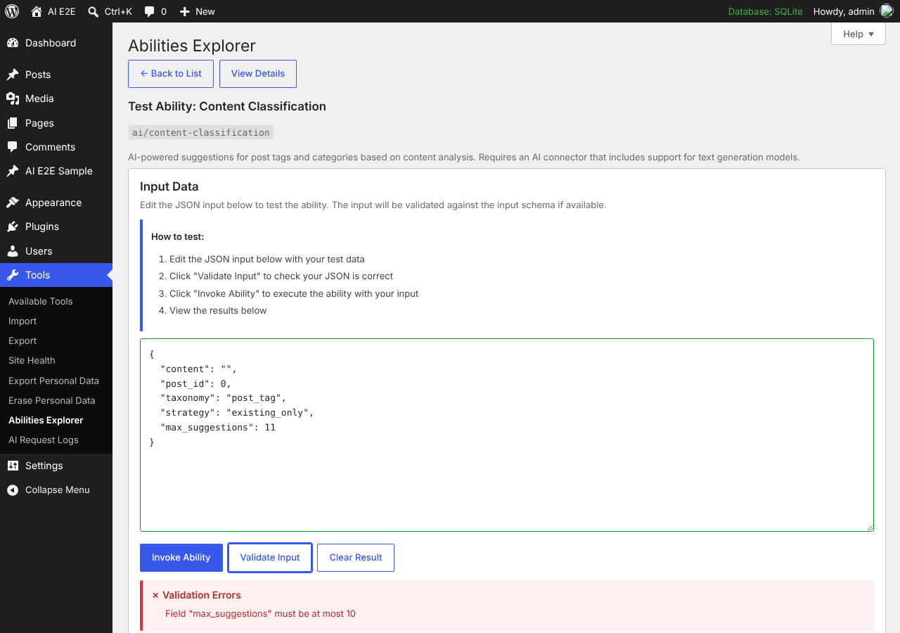 Before: Test runner, max_suggestions 11
