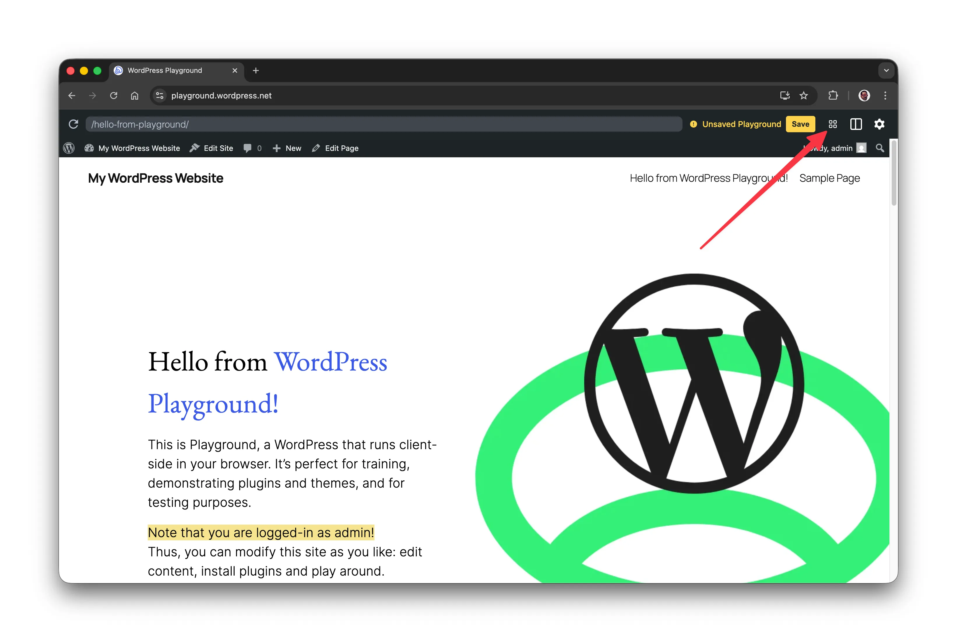 Open Playground Dashboard
