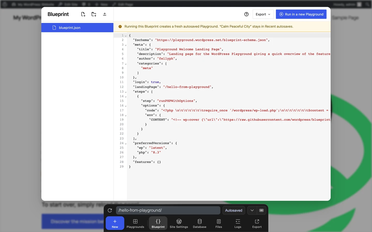 Ang Blueprint editor pane