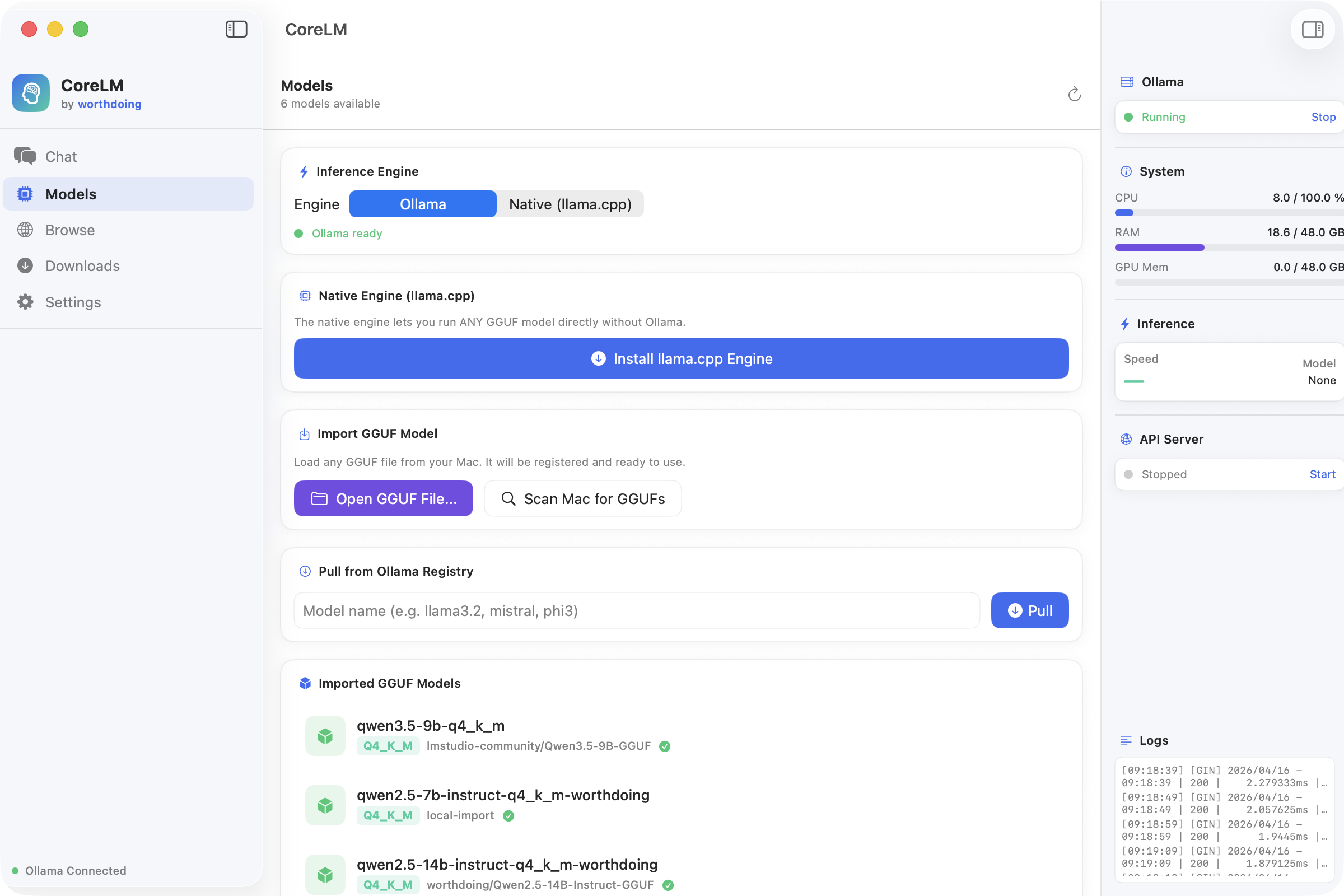 CoreLM — Model Manager