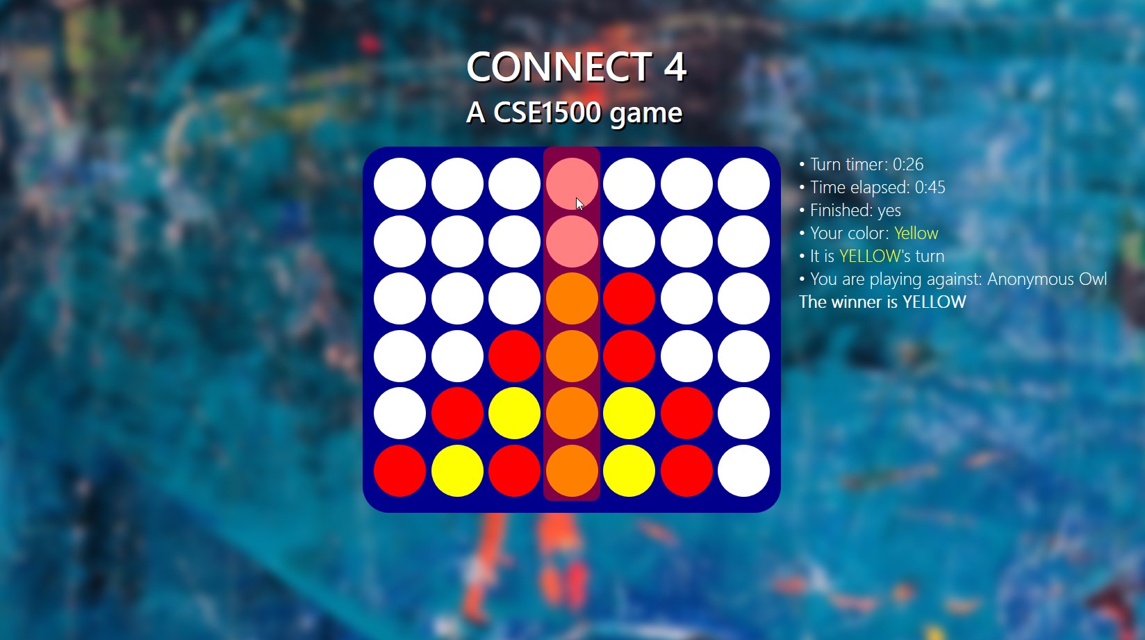 GitHub - WouterButhker/Game: Connect-4 game