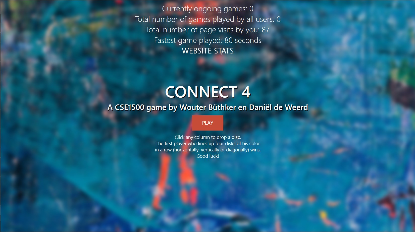 GitHub - WouterButhker/Game: Connect-4 game