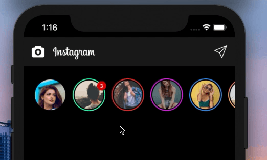 React Native Instagram Story Circle