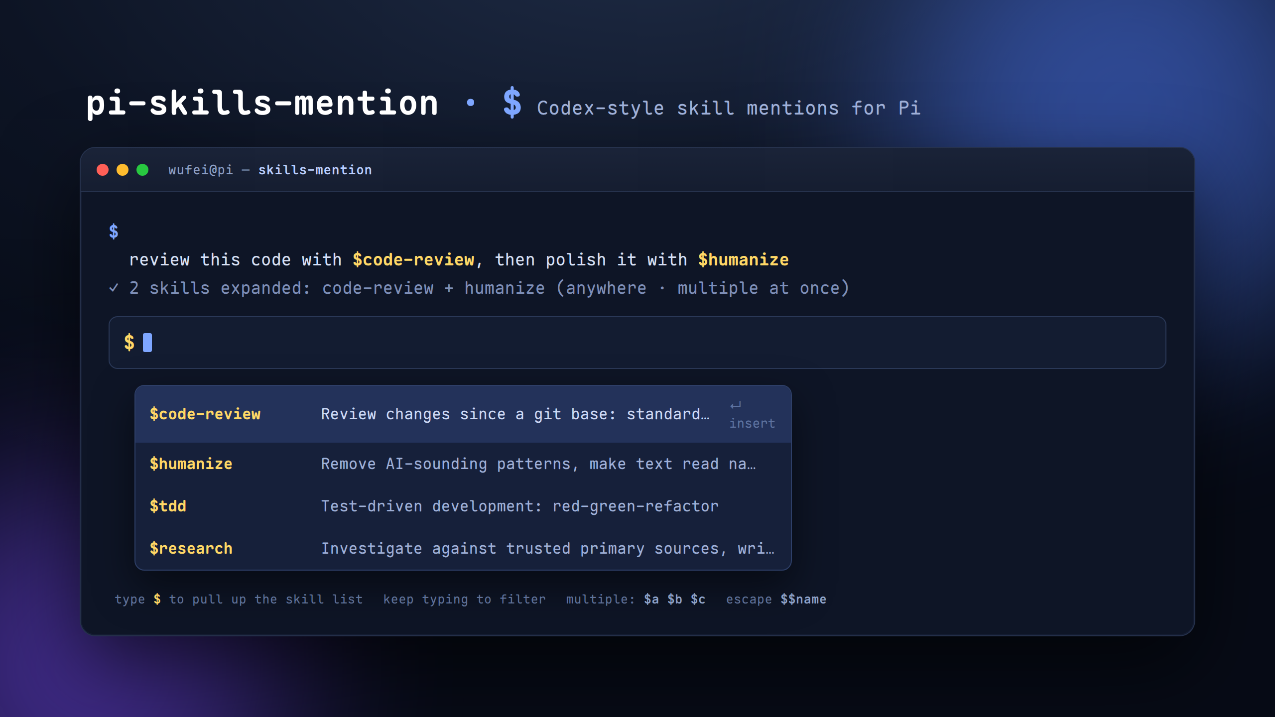 pi-skills-mention screenshot 1