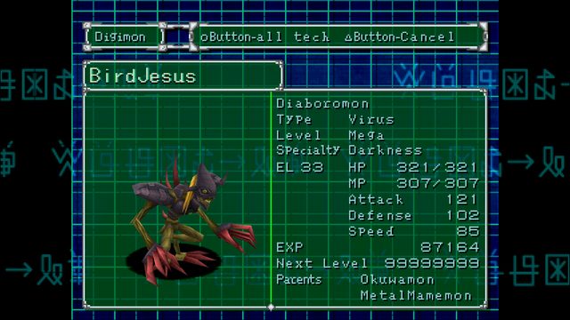 Digimon status