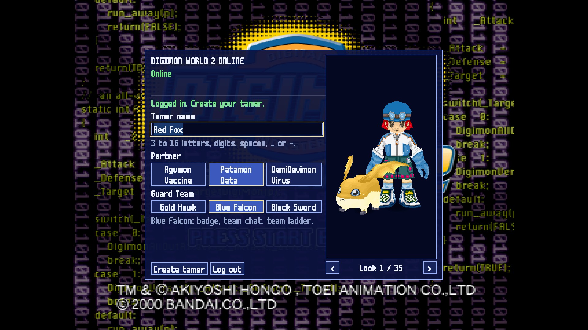 Create your tamer