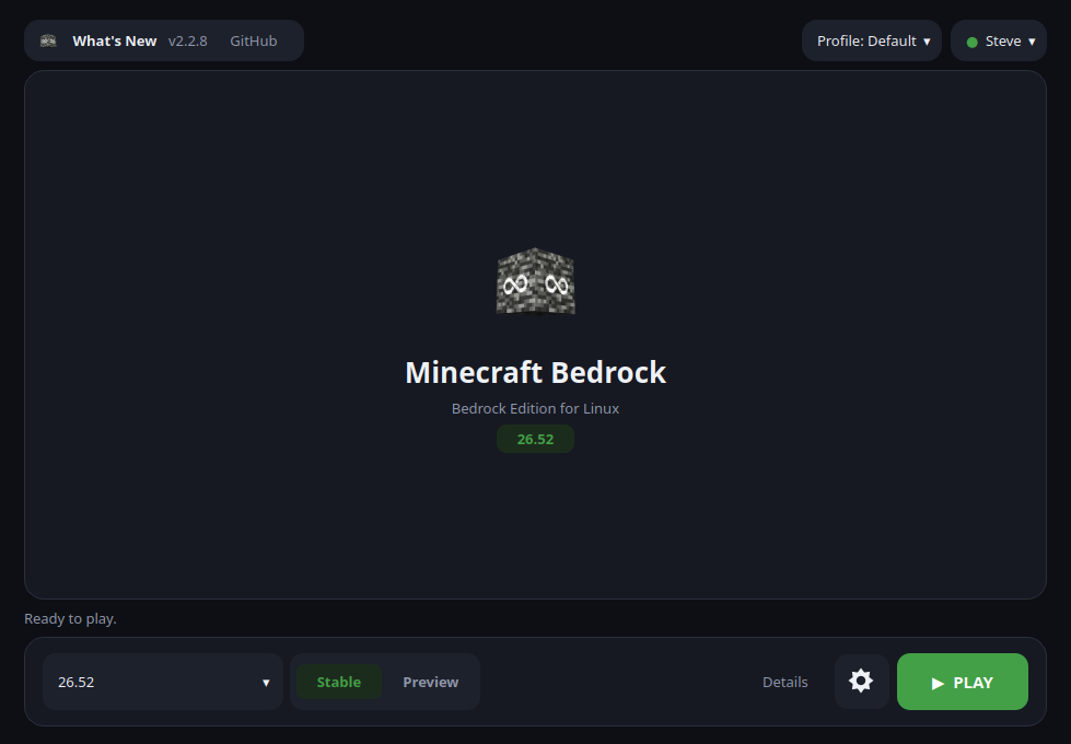 BedrockOnLinux launcher