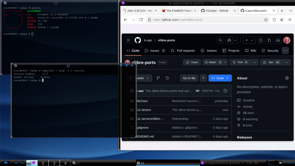 XLibre running on FreeBSD
