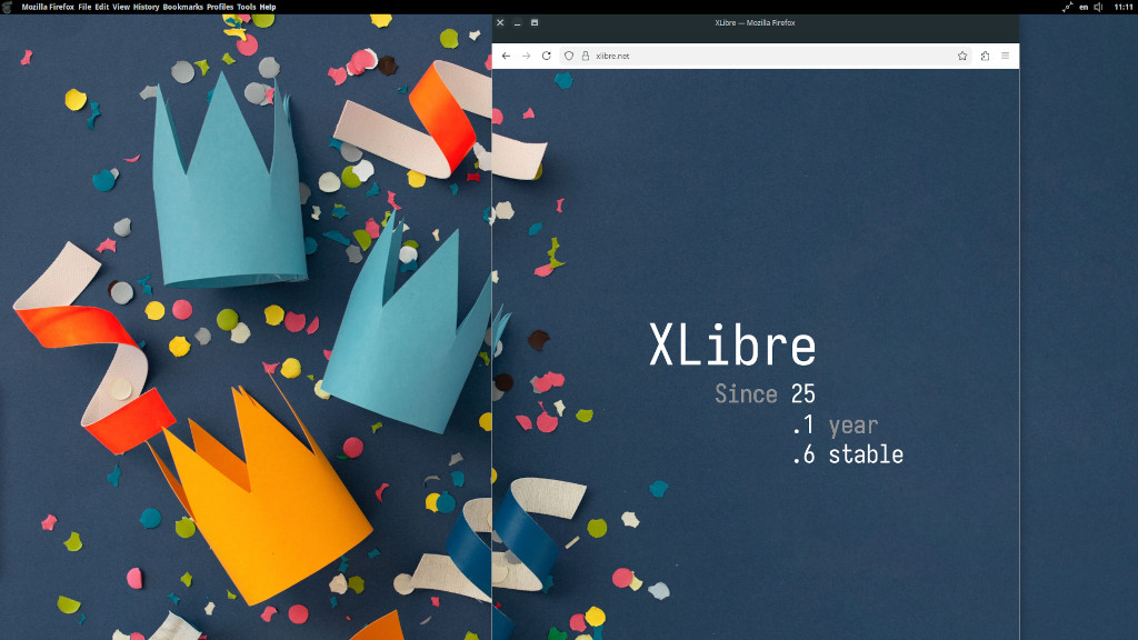 1 year of XLibre screenshot