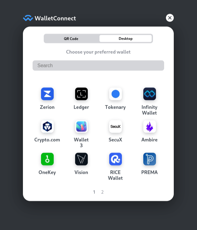 Connect web3 wallet with QR code