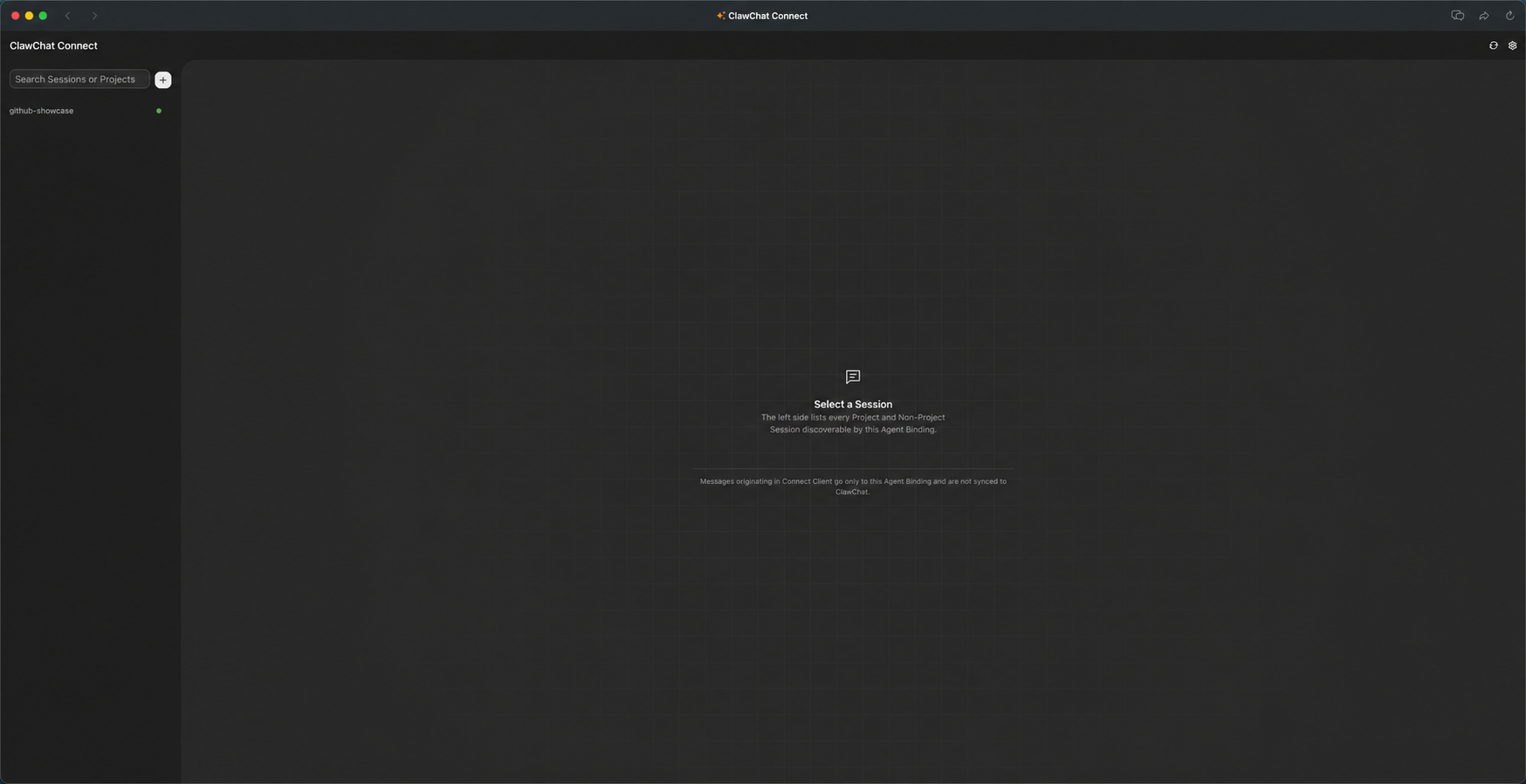 ClawChat Connect Client Liveware empty state