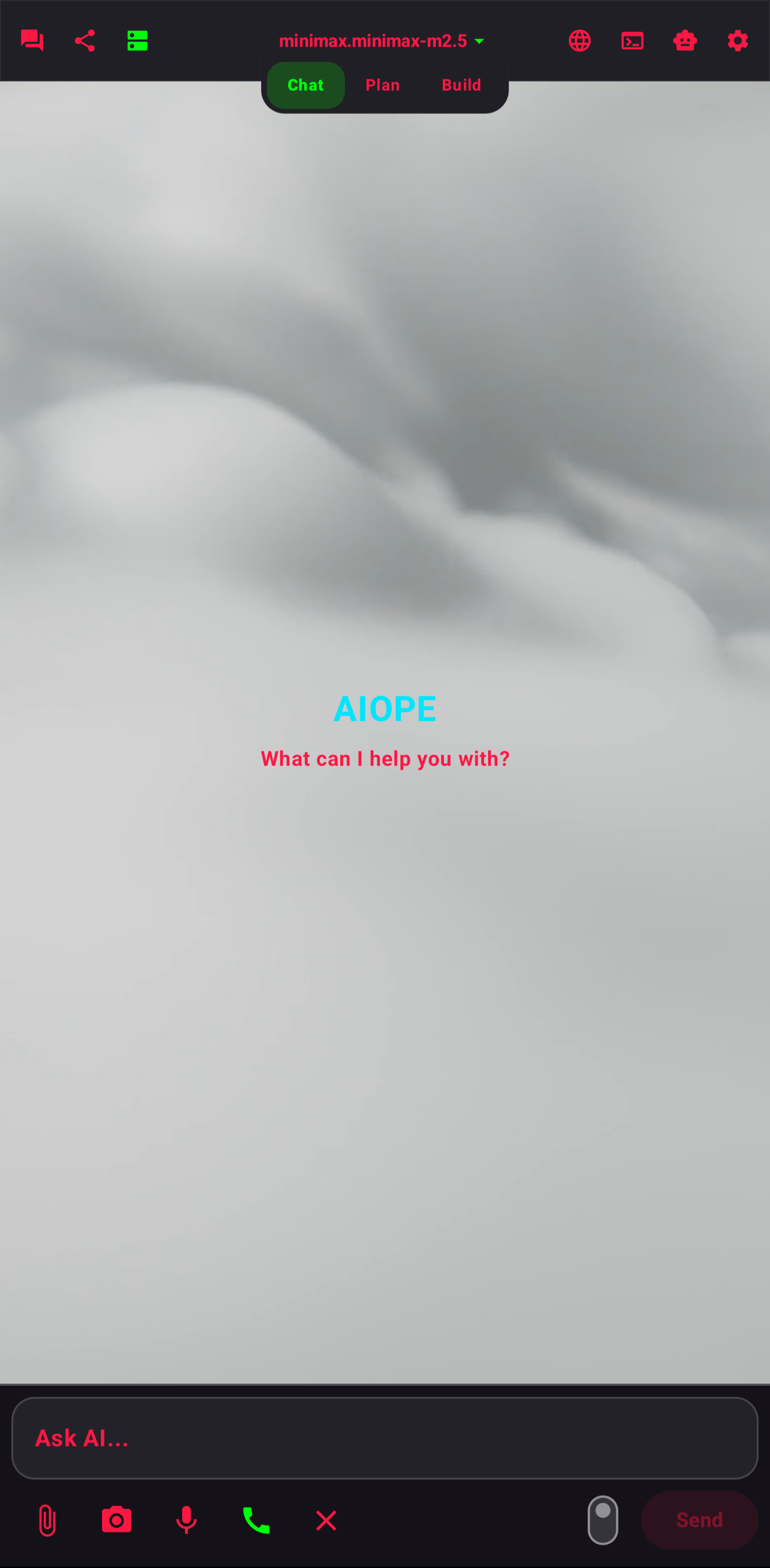 AIOPE Android 端 AI Agent 应用界面截图