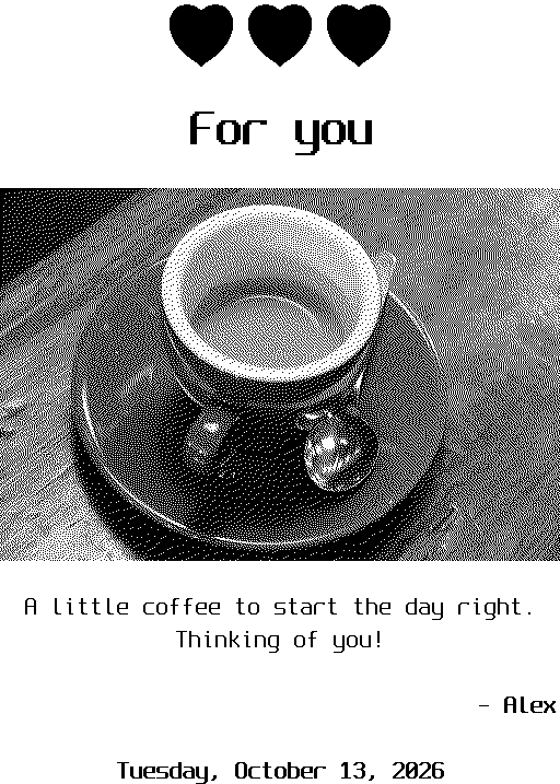 Little note with a photo