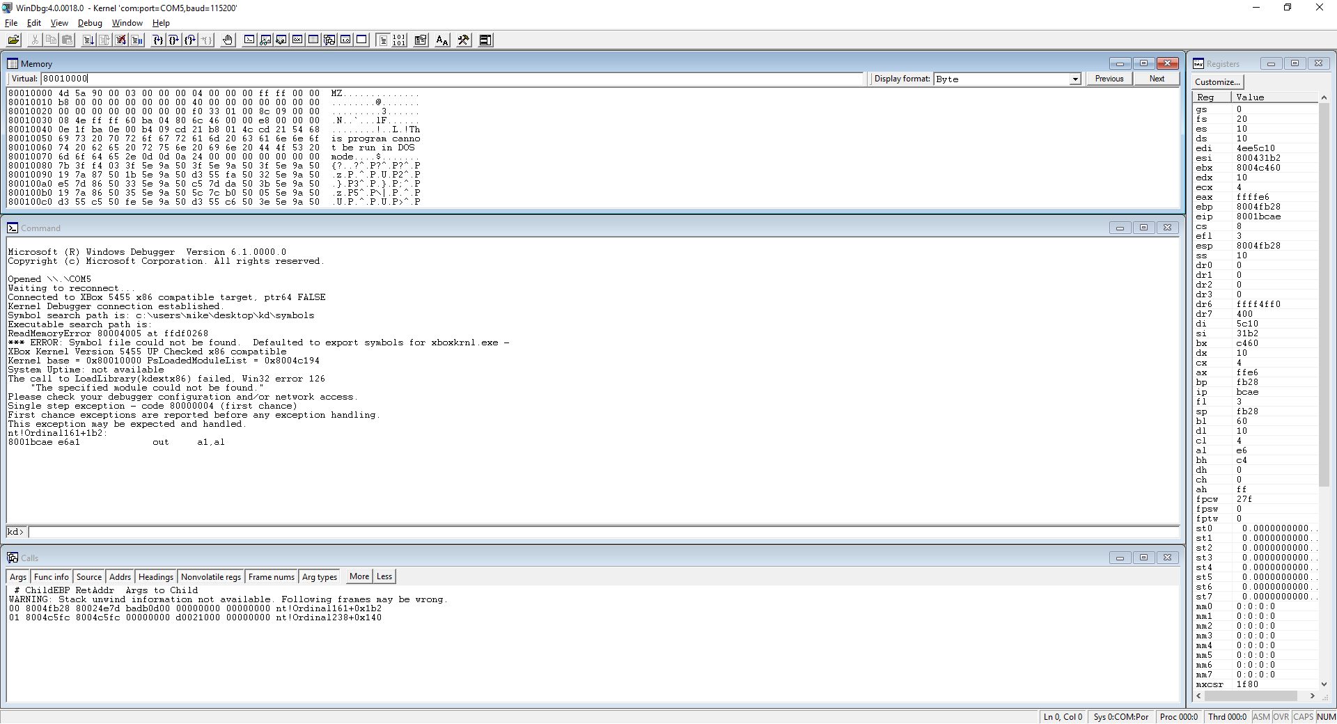 WinDbg Runtime Image