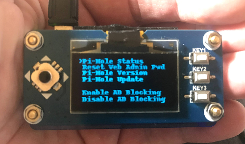 Pi-Hole menu