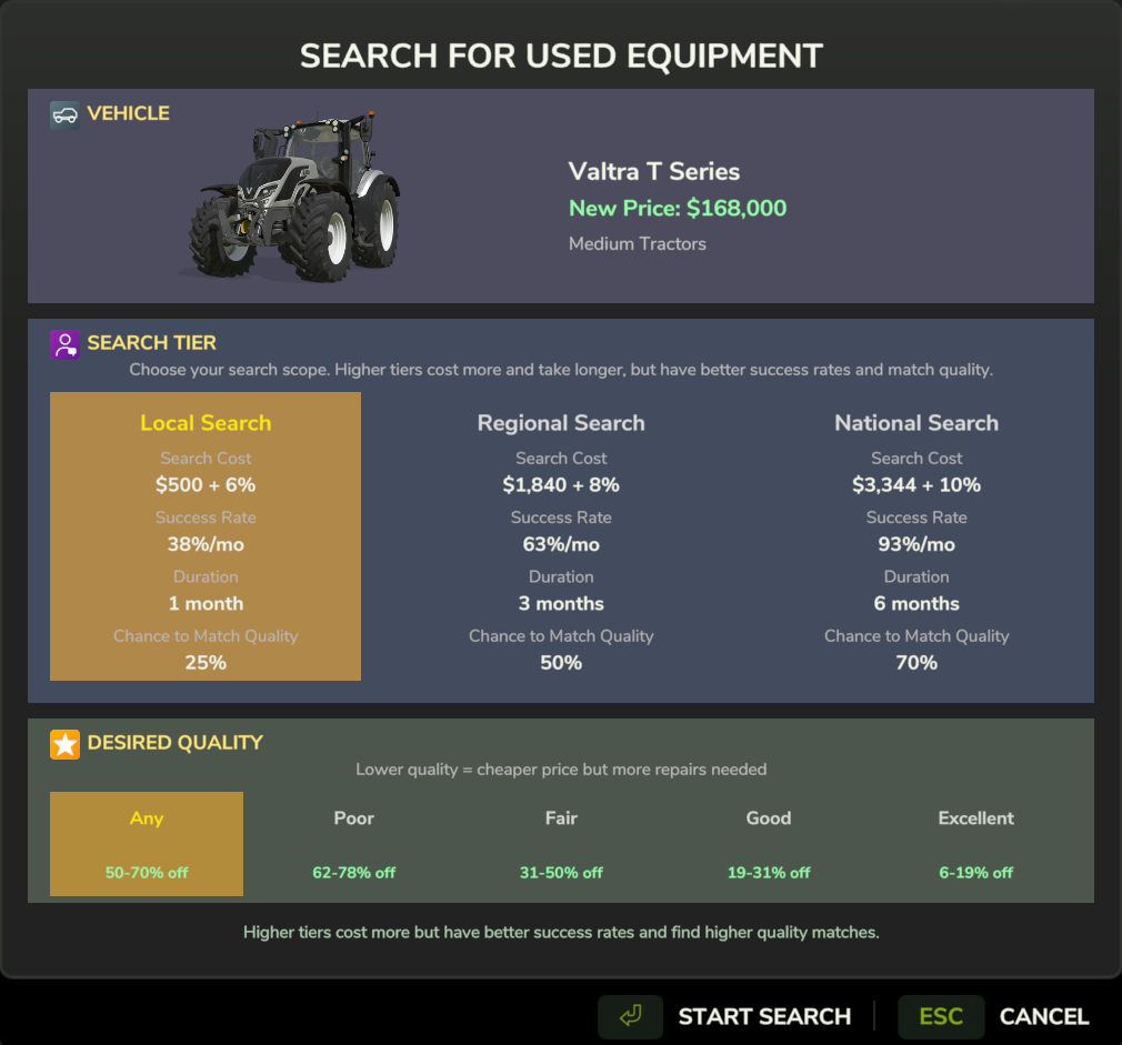 Search for Used Equipment