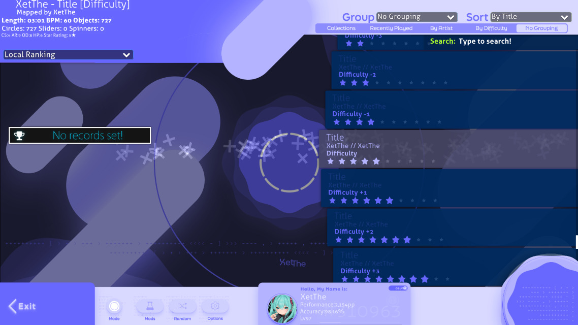 osu! skins - Bitwise