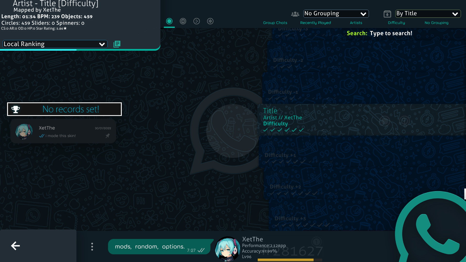 osu! skins - WhatsApp