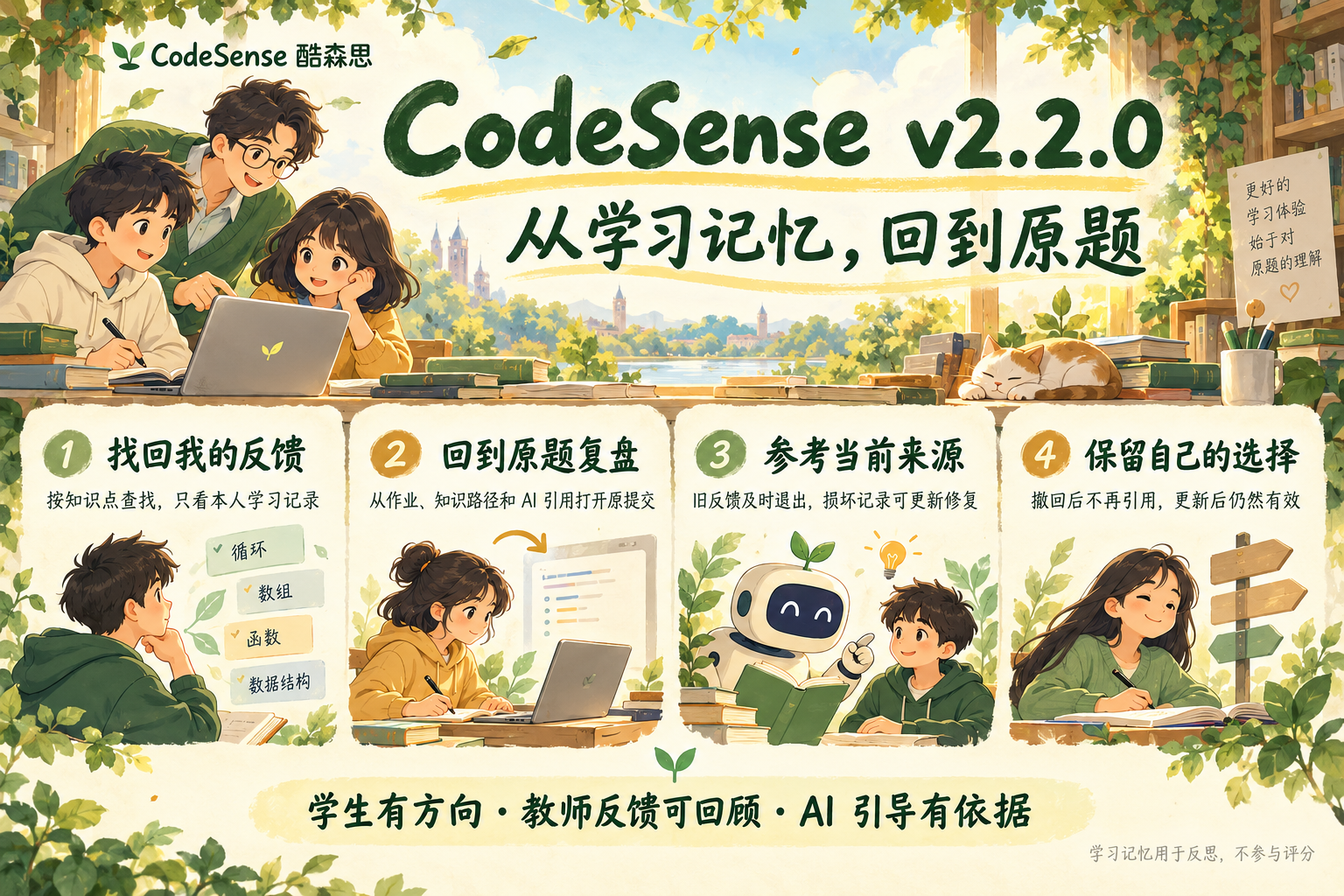 CodeSense v2.2.0 学习记忆复盘信息图