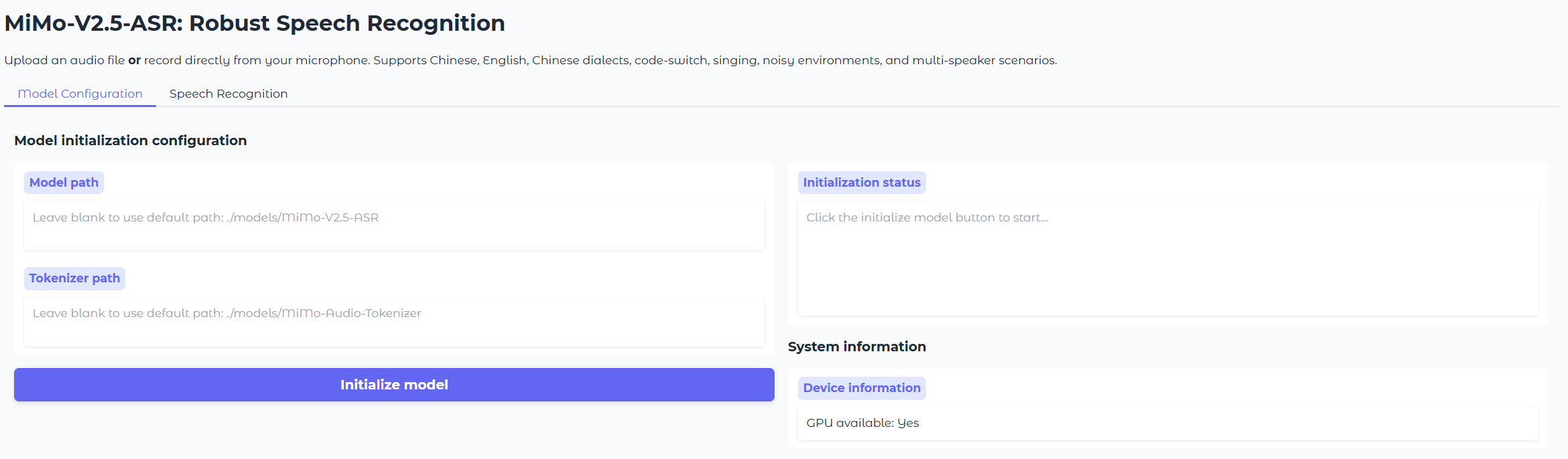 MiMo-V2.5-ASR Demo