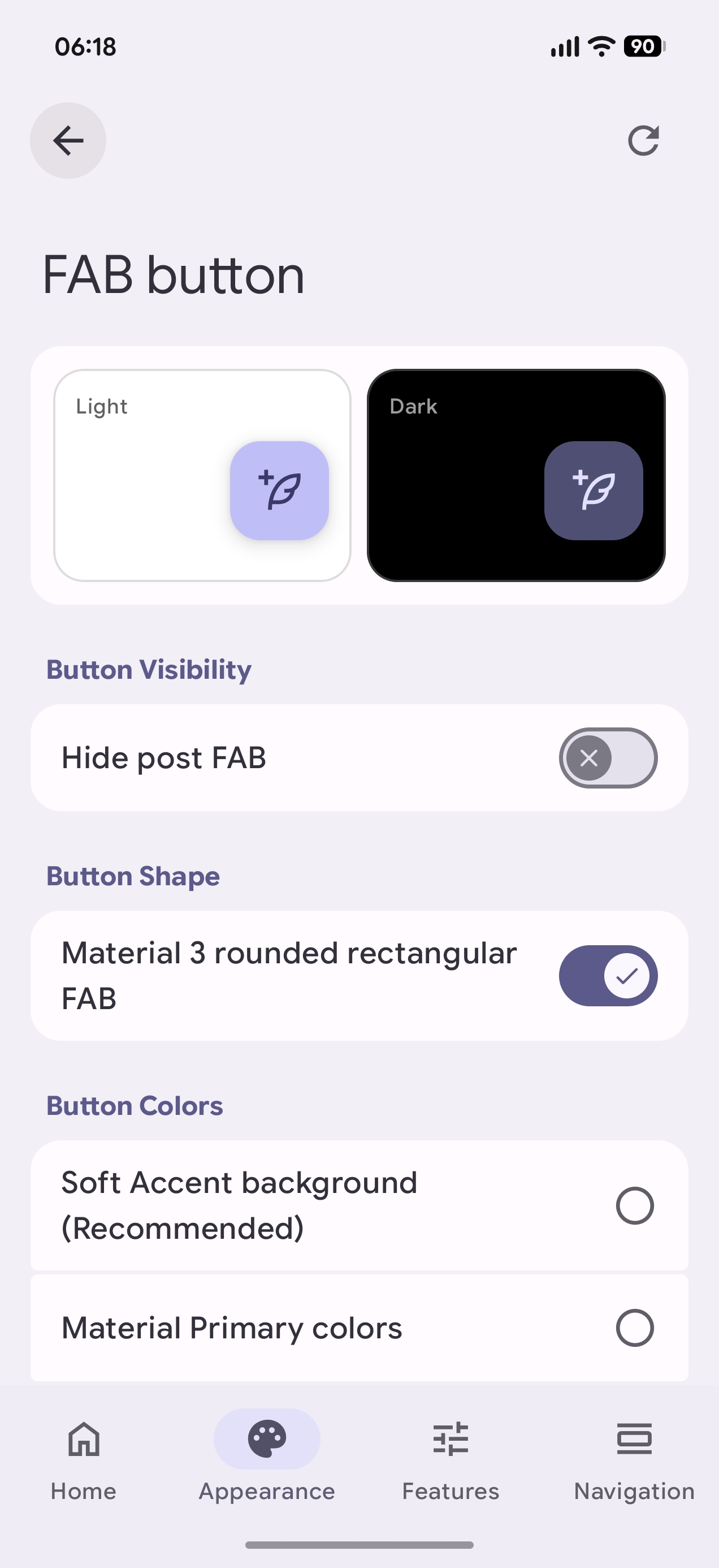 FAB button