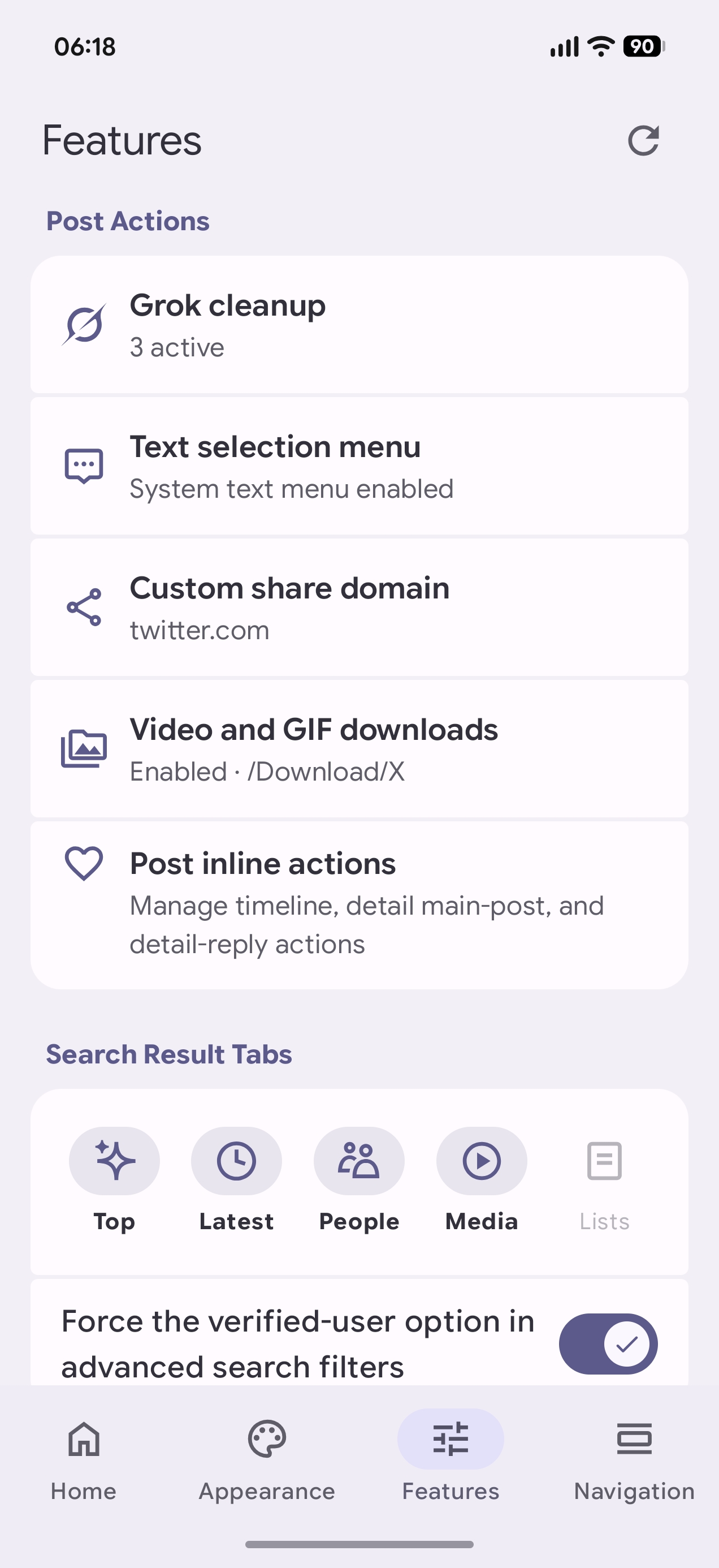 Features and enhancements