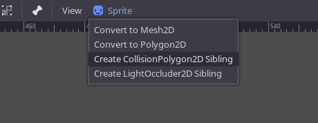 Create CollisionPolygon2D