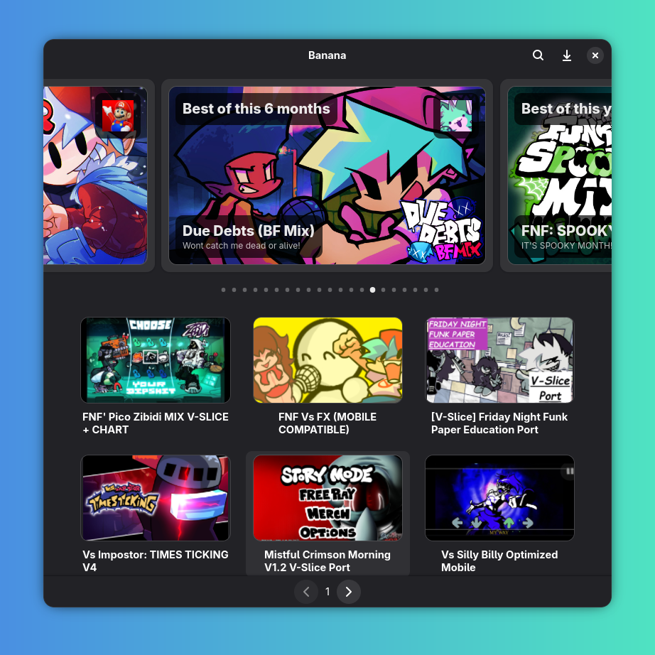 GitHub - XtremeTHN/Banana: A fnf gamebanana client · GitHub