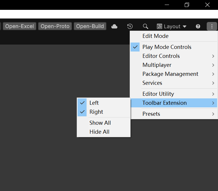 Unity 6000+ Toolbar Extension 启用方式