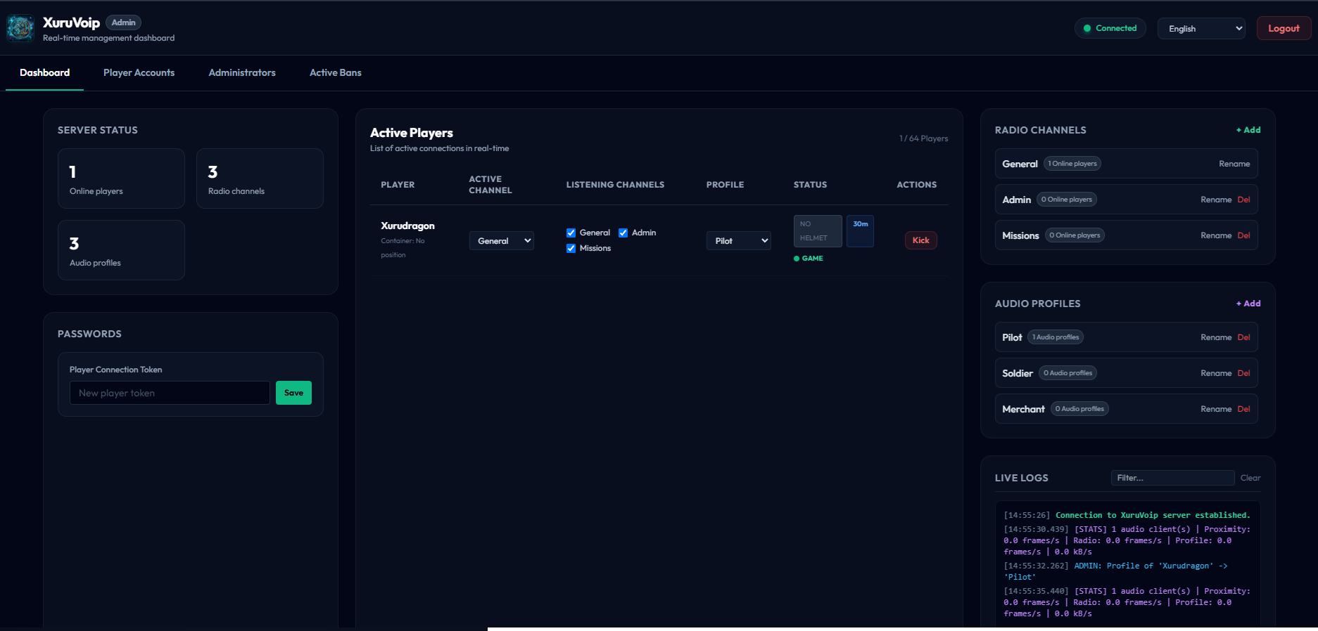 Admin Web Portal Dashboard