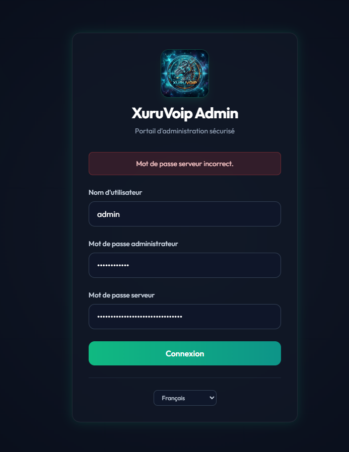 Admin Web Portal Login Page